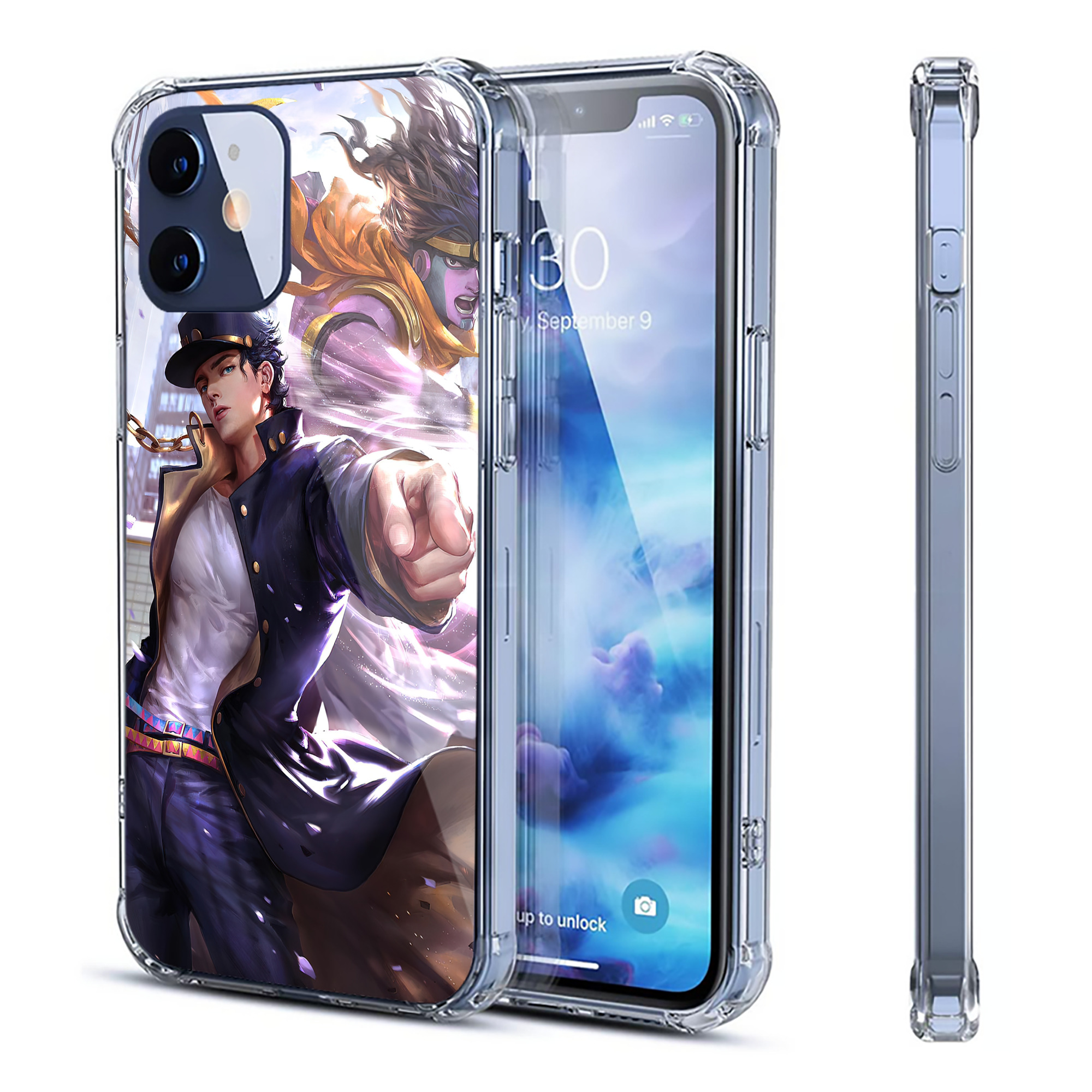 （画像用） ジョジョの奇妙な冒険 JoJo's Bizarre Adventure 【iPhone 12シリーズ対応】透明スマホケース（クリアソフトケース）